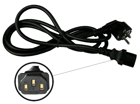 Netzkabel mit IEC Connector - Schuko-Stecker